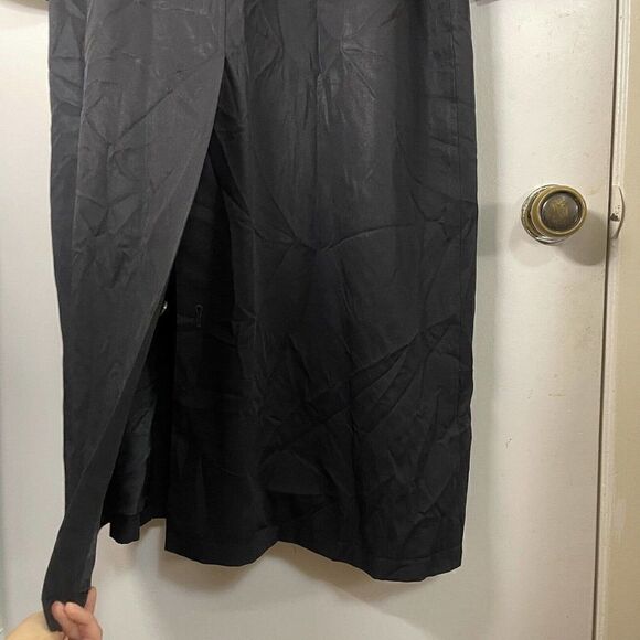 Vintage Burberry Men Oversized Black Trench Coat size Medium Large - Picture 6 of 10